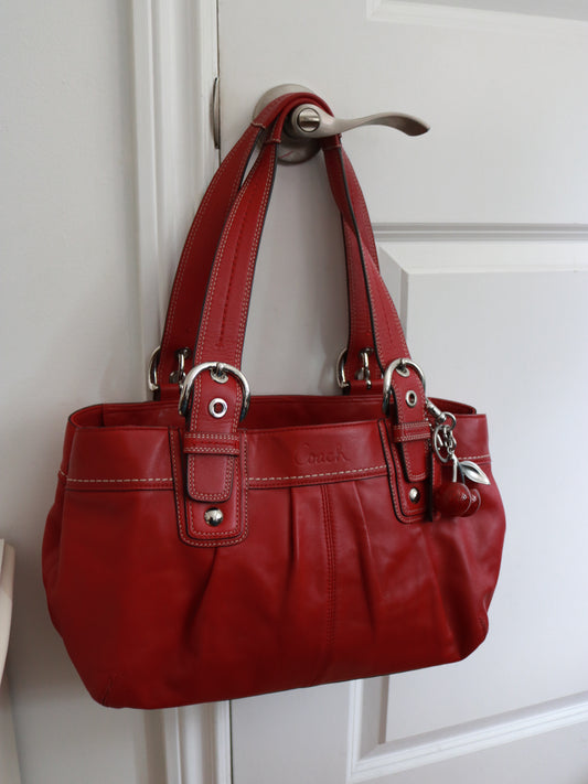 Coach Red Leather Soho Tote Bag