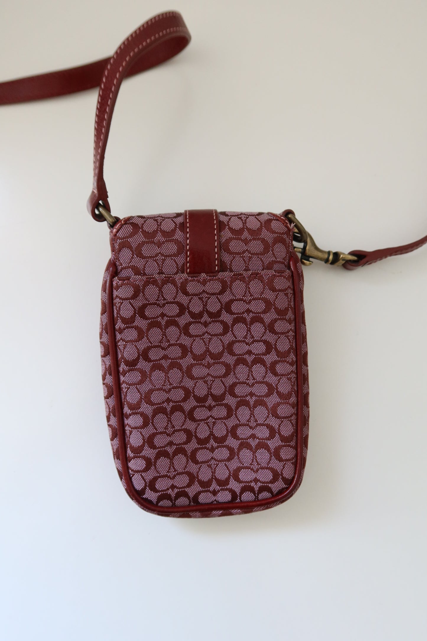 Rare Coach Burgundy Monogram Digi Cam Case