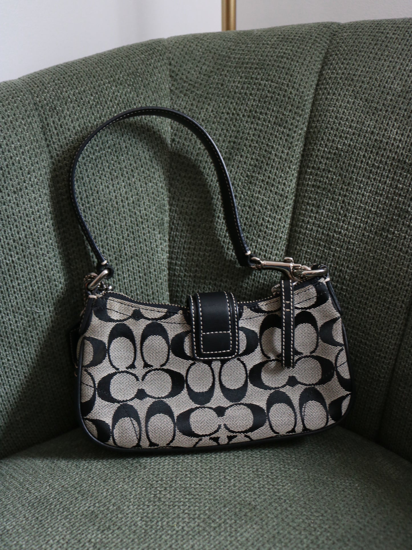 Coach Grey Demi Hamptons Buckle Bag
