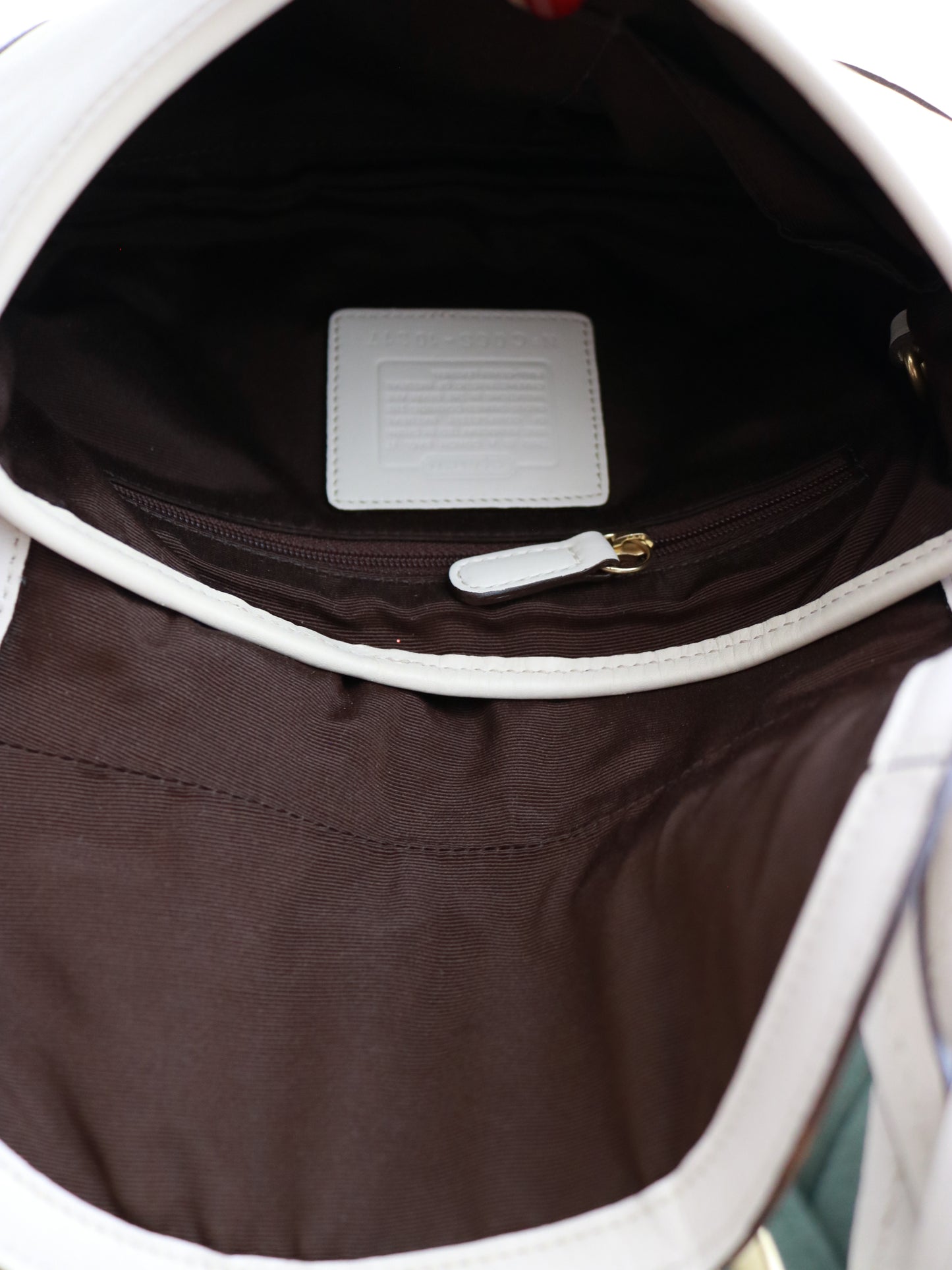 Rare Coach Cream Mini Soho Bag with Brass Hardware