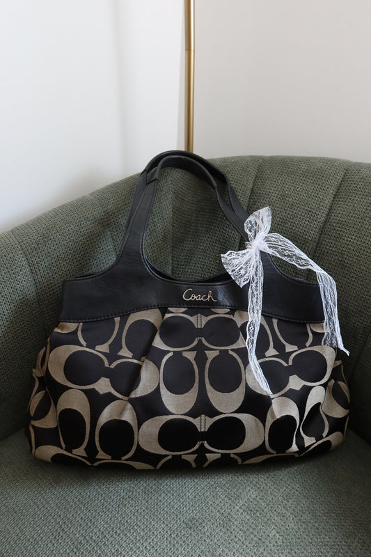 Coach Navy Blue Lexi Tote Bag