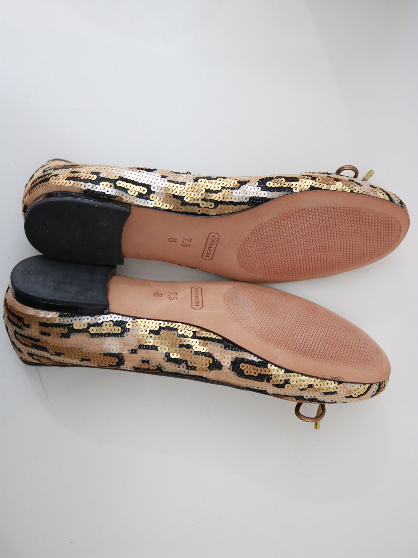 Coach Leopard Sequin Ballet Flats (Size 7.5)