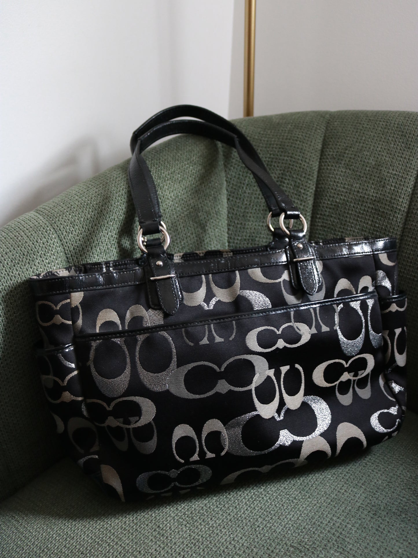 Coach Black Optic Tote Bag