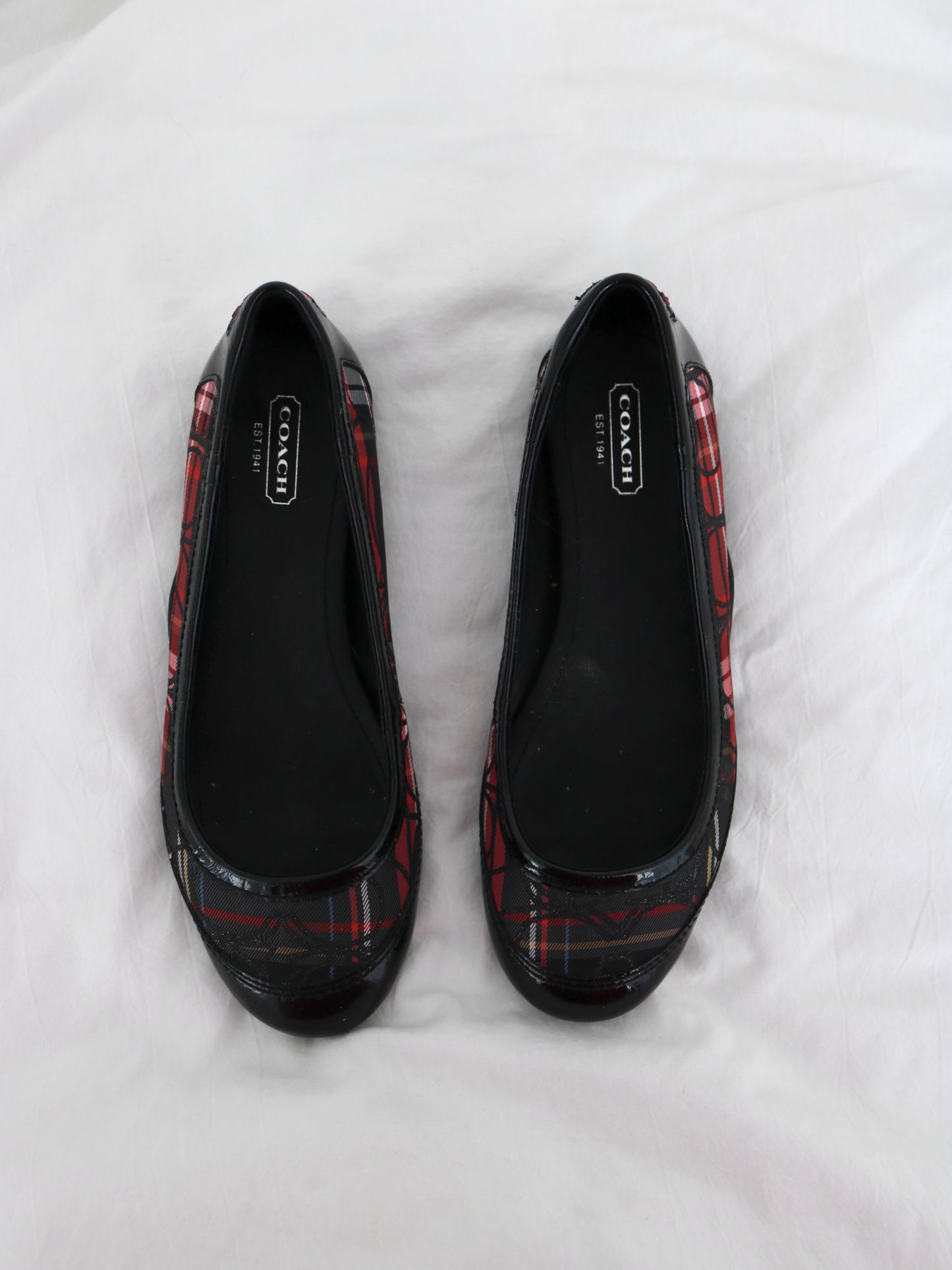 Coach Plaid Ballet Flats (Size 6)