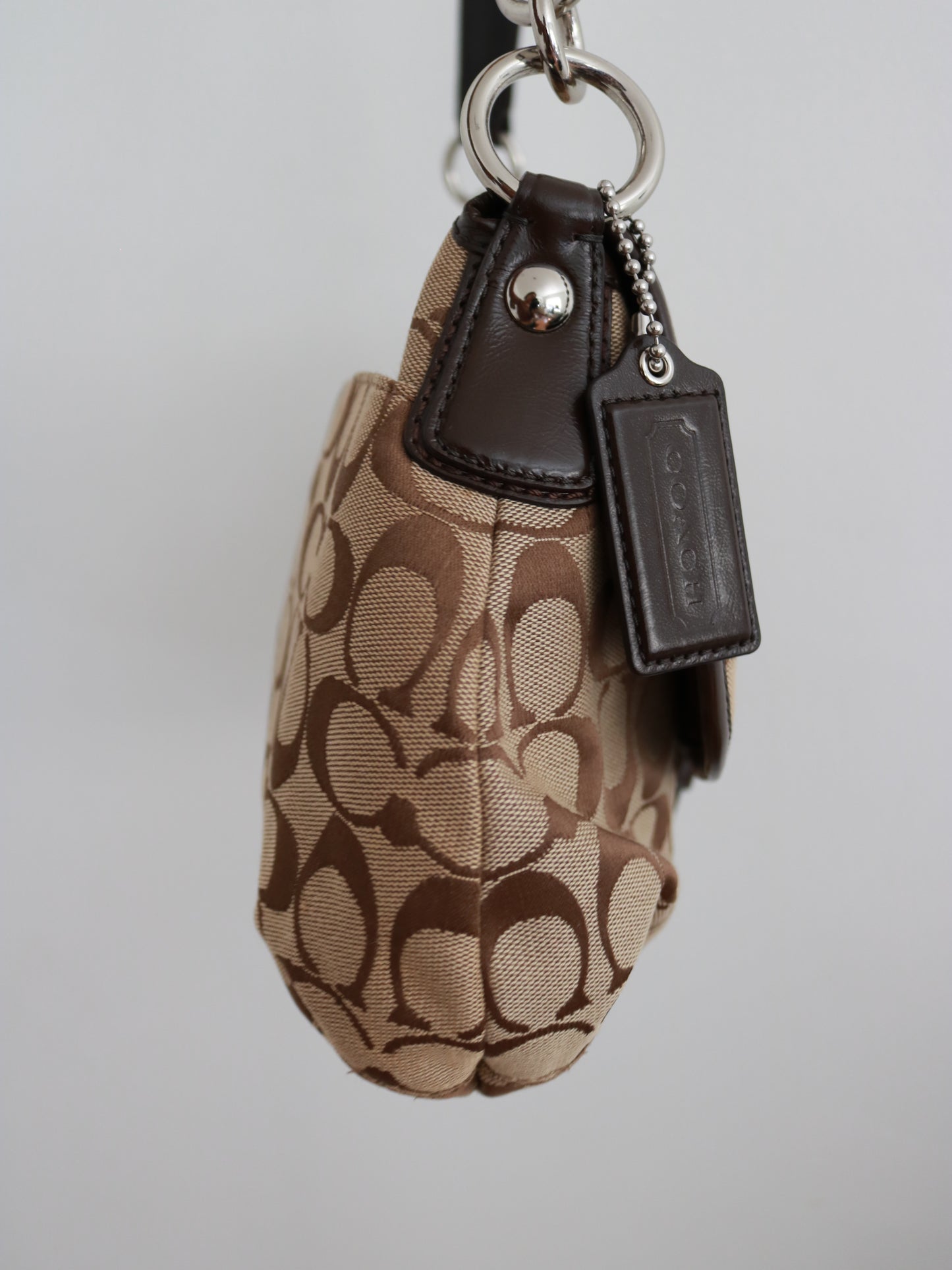 Coach Brown Signature Soho Flap Bag