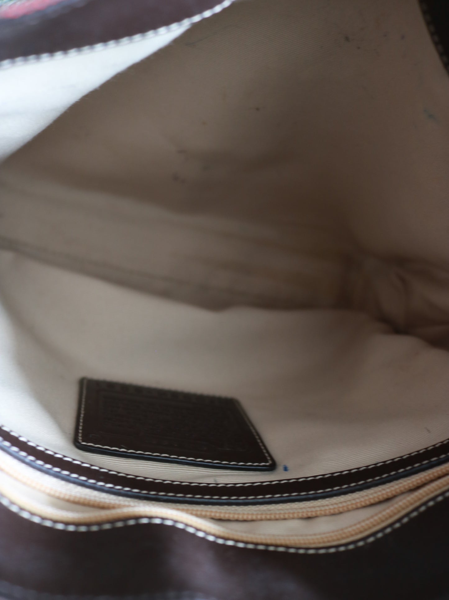 Coach Red Monogram Hamptons Clip Bag