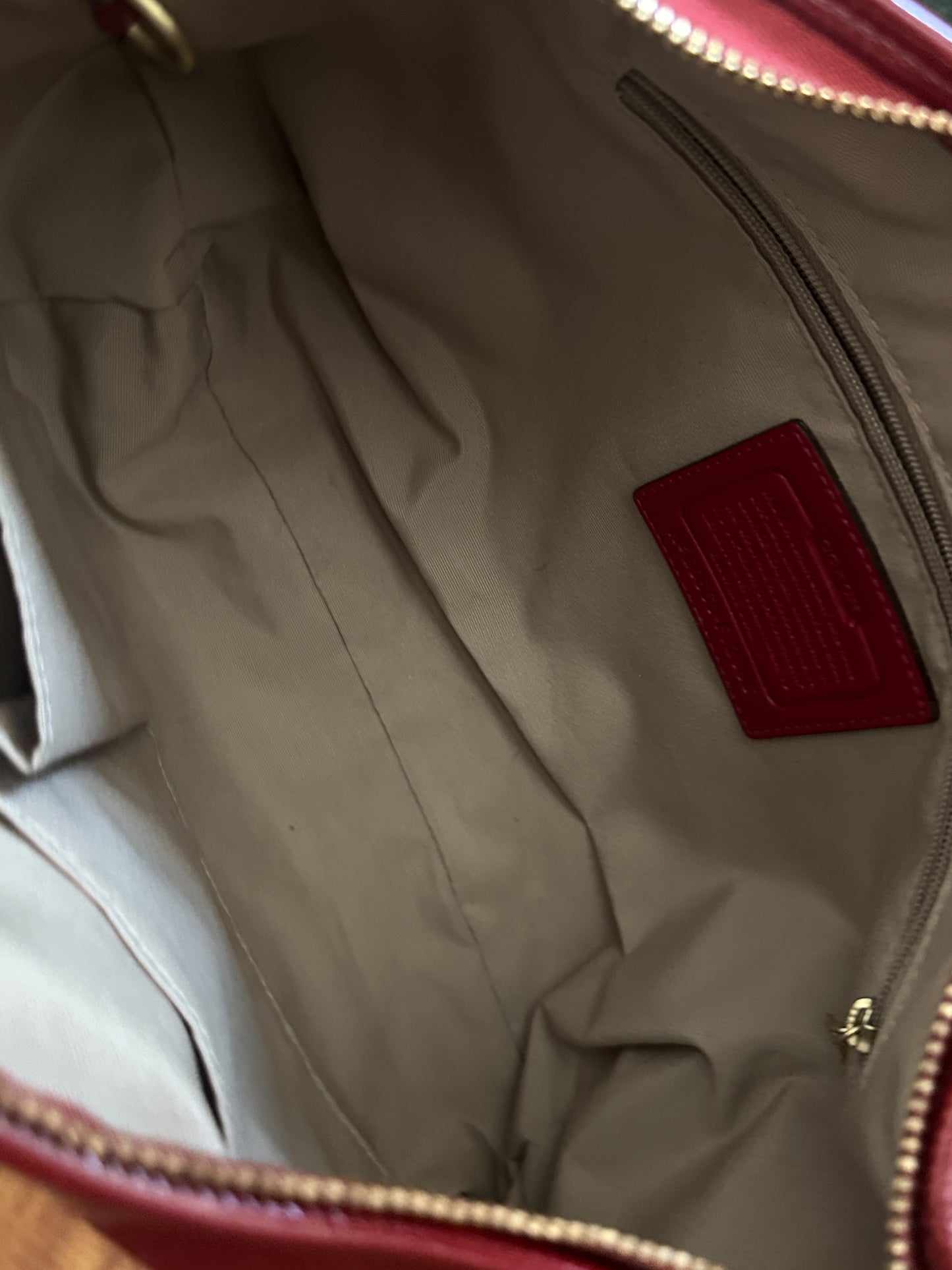 Coach Red Patent Ergo Bag