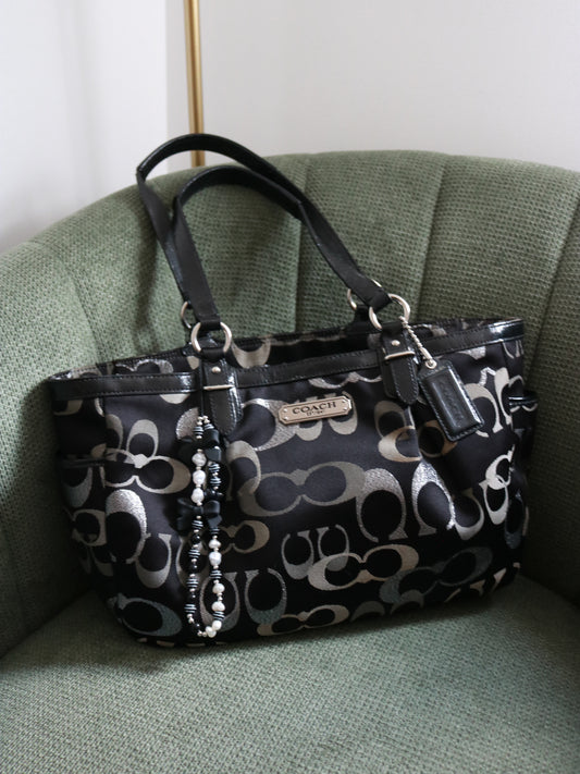 Coach Black Optic Tote Bag