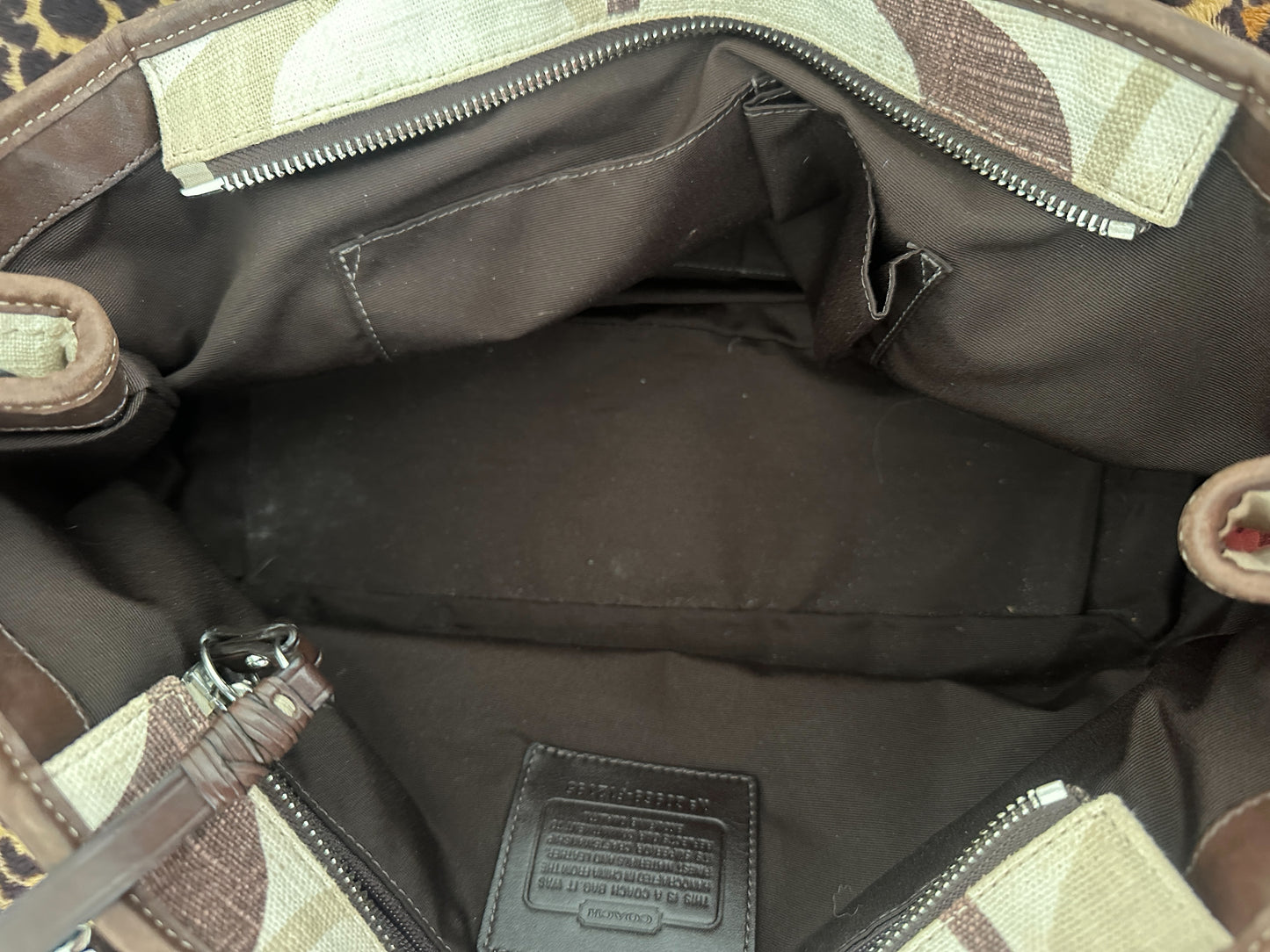 Coach Brown MultiColor Tote Bag