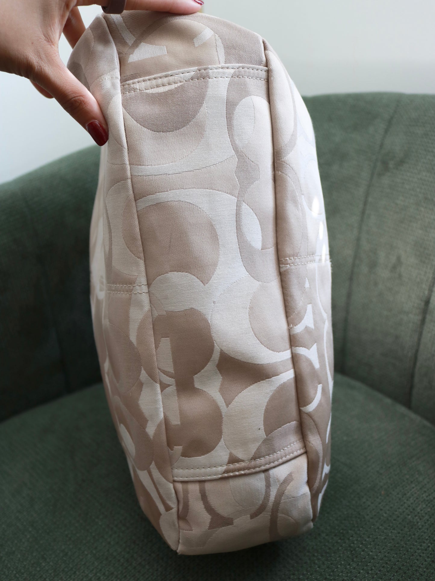 Coach Beige Lexi Tote Bag