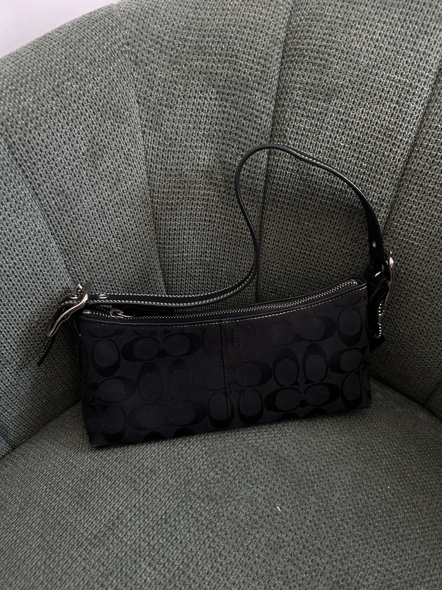 Coach Black Demi Baguette