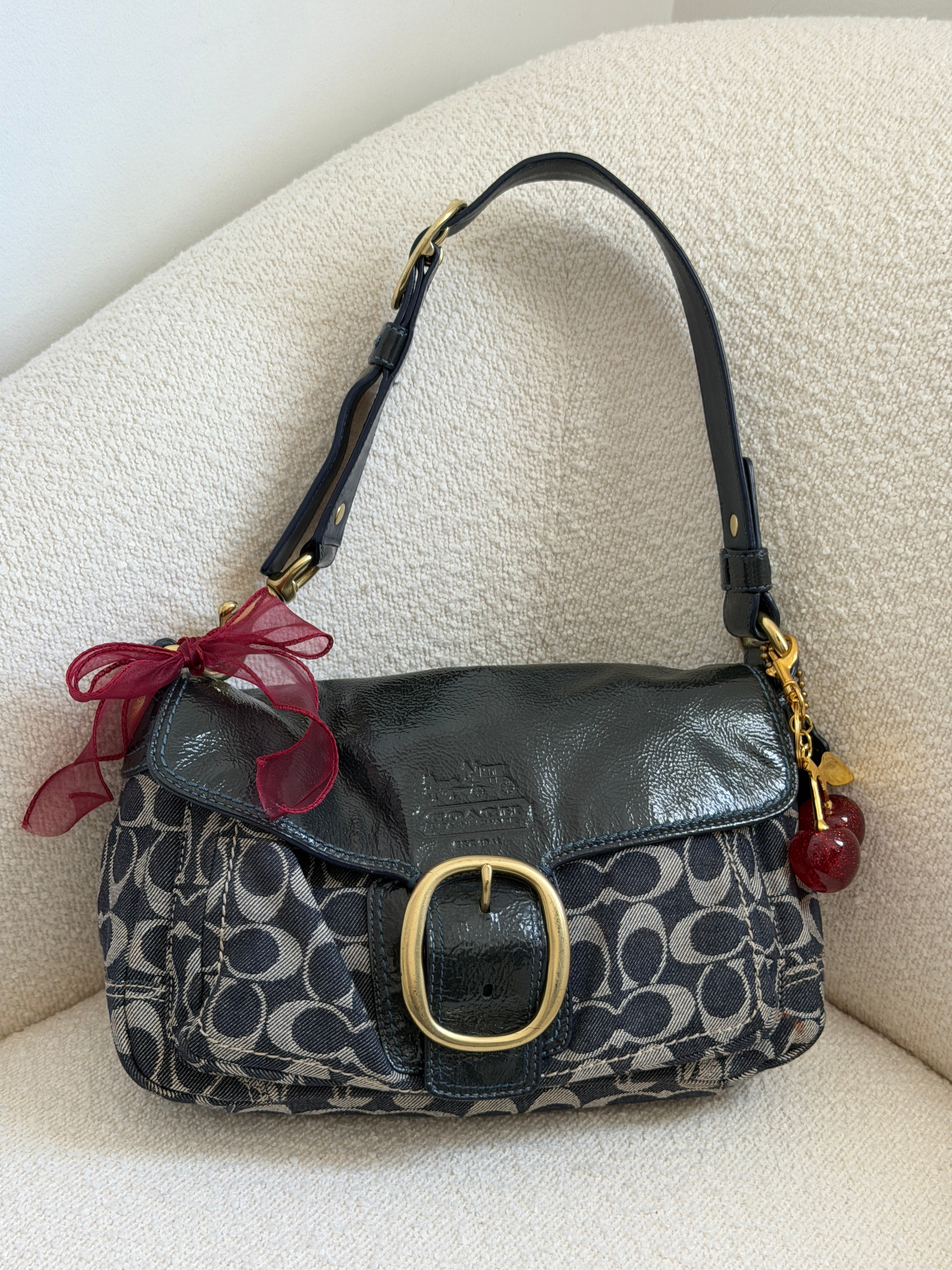 バッグ Coach Soho Bleeker Oneshoulder Bag Denim Coach Soho Bleeker Bag – Couture Collective