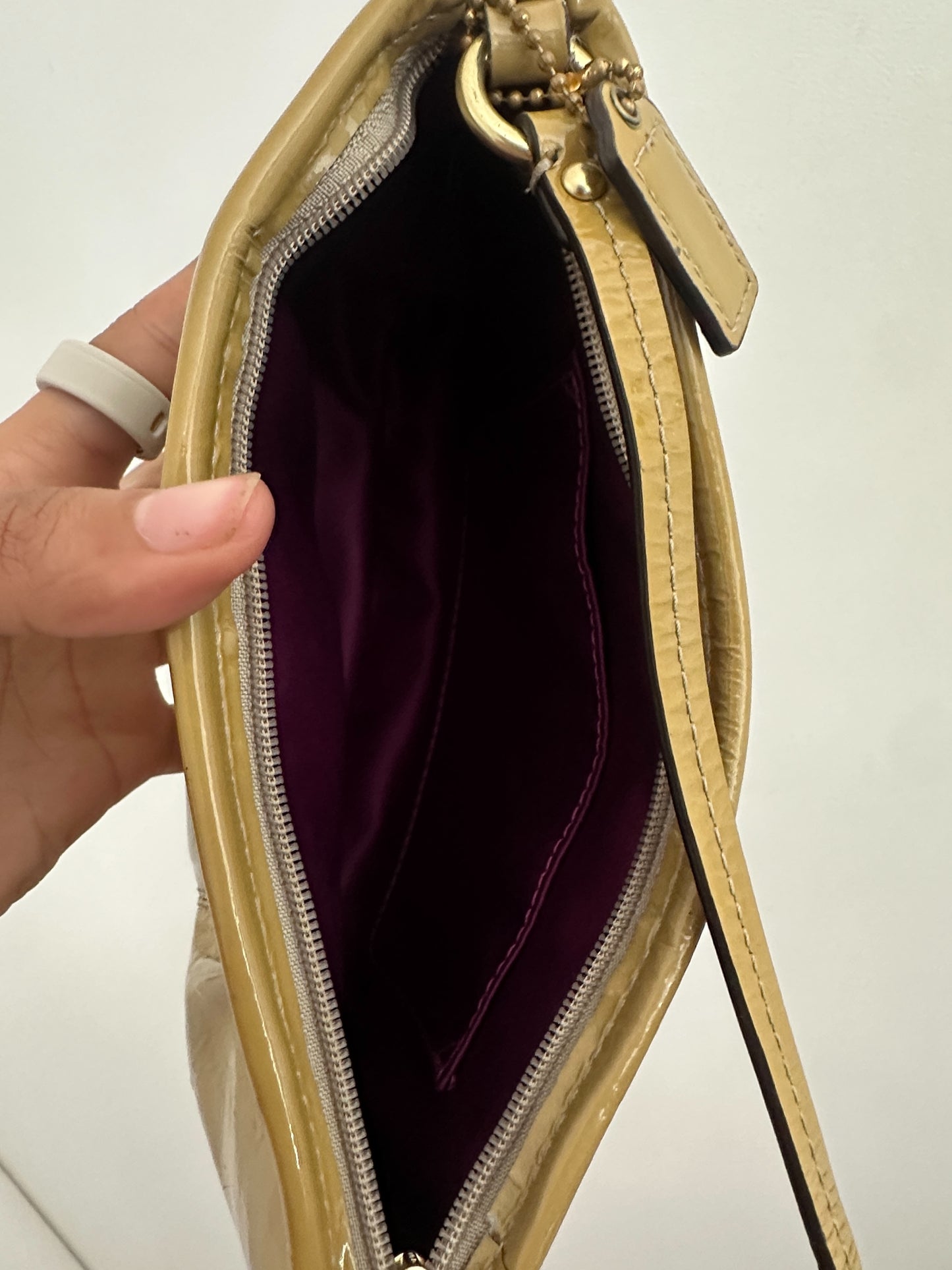Coach Yellow Patent Mini Bag