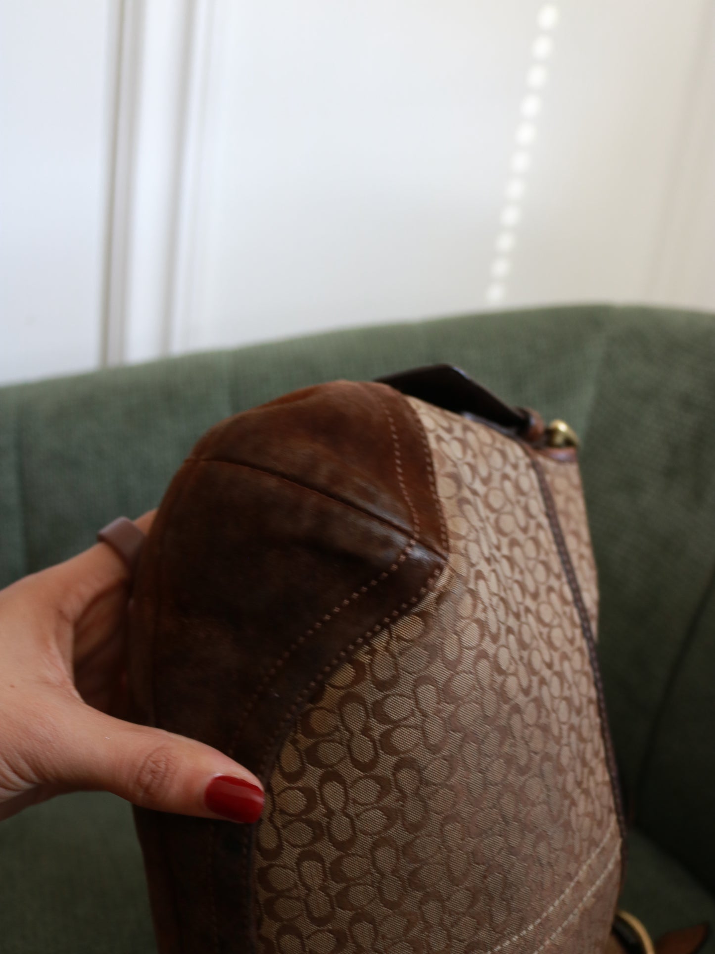 Coach Large Brown Signature Soho Bag