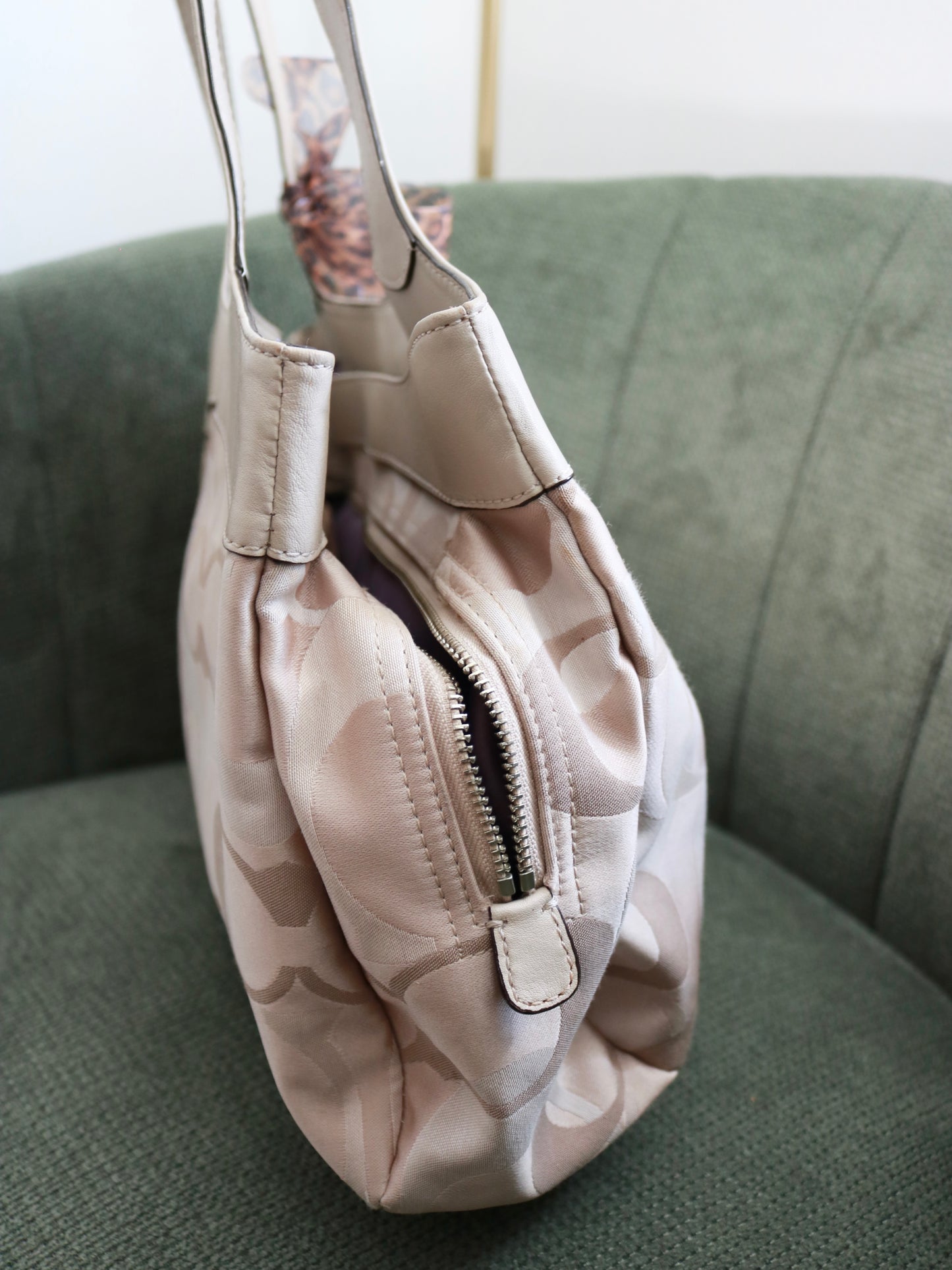 Coach Beige Lexi Tote Bag