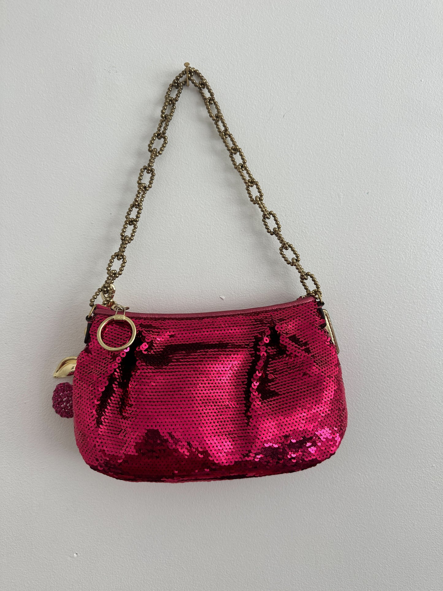 Rare Coach Pink Sequin Poppy Bag