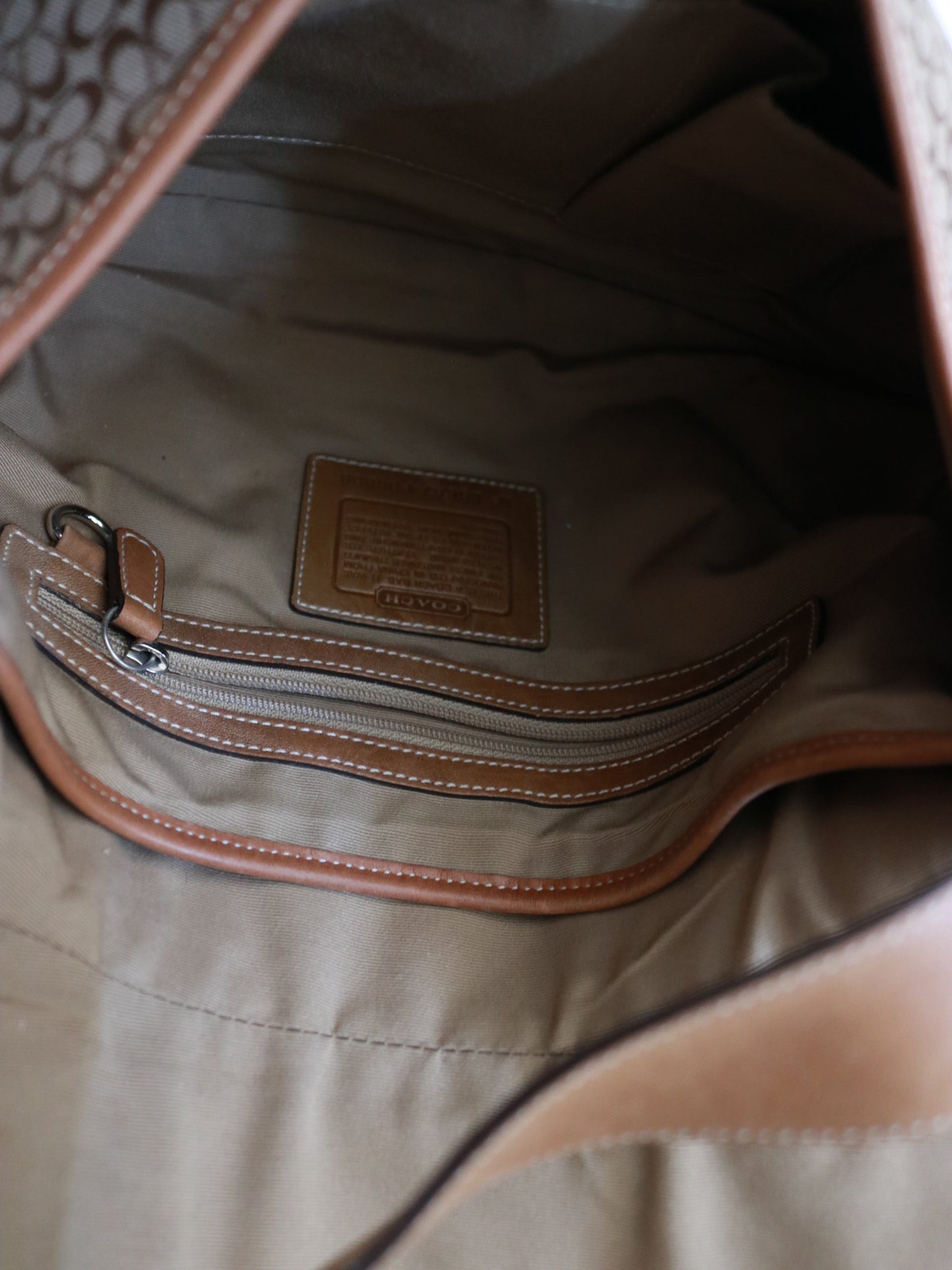 Coach Large Tan Signature Soho Bag