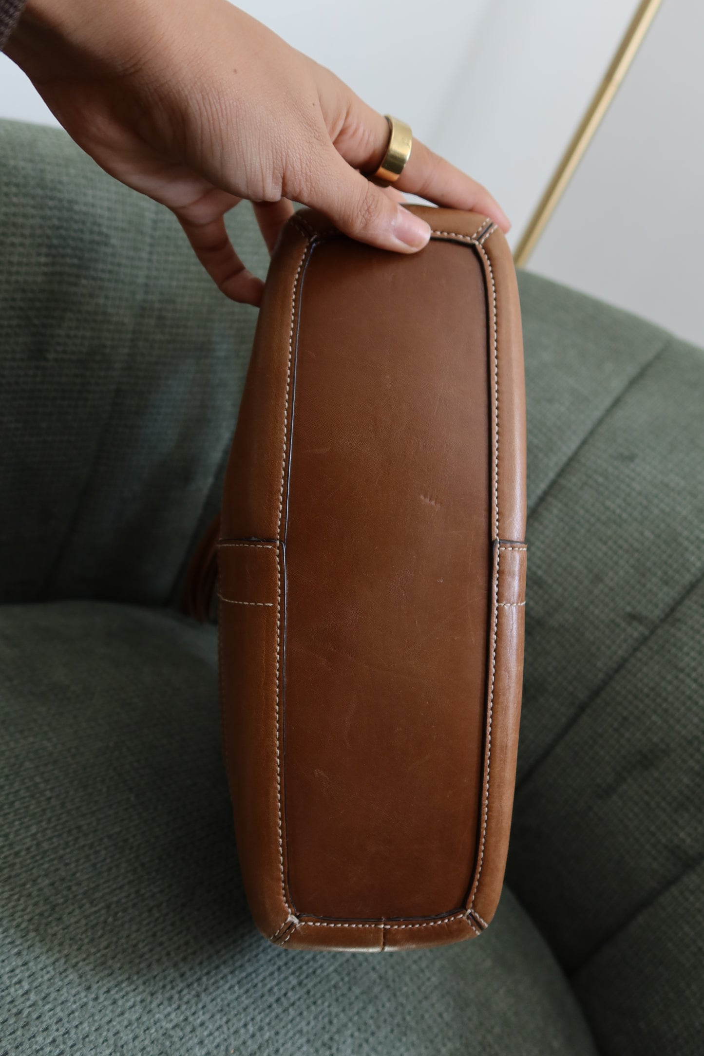 Coach Tan Signature Legacy Duffle Bag