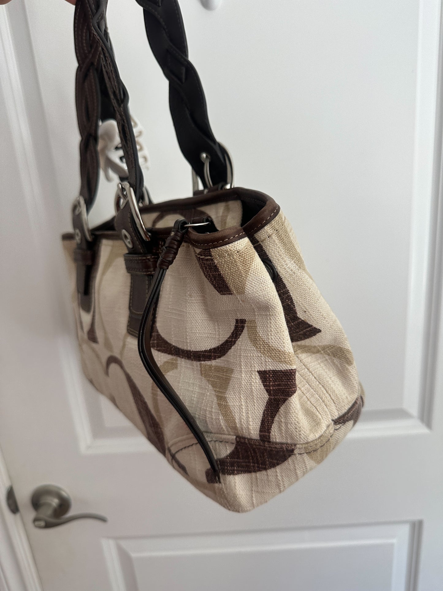 Coach Brown MultiColor Tote Bag