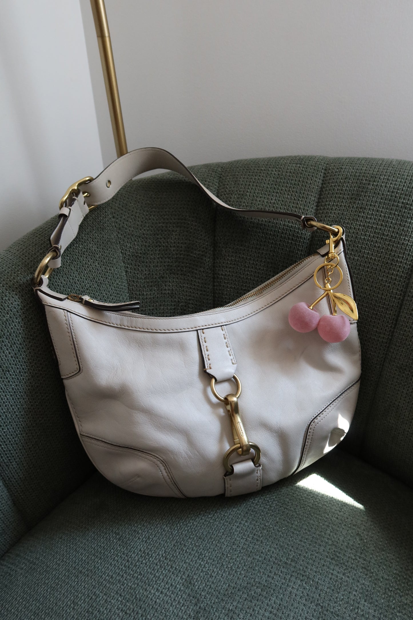 Coach White Hamptons Hobo Bag