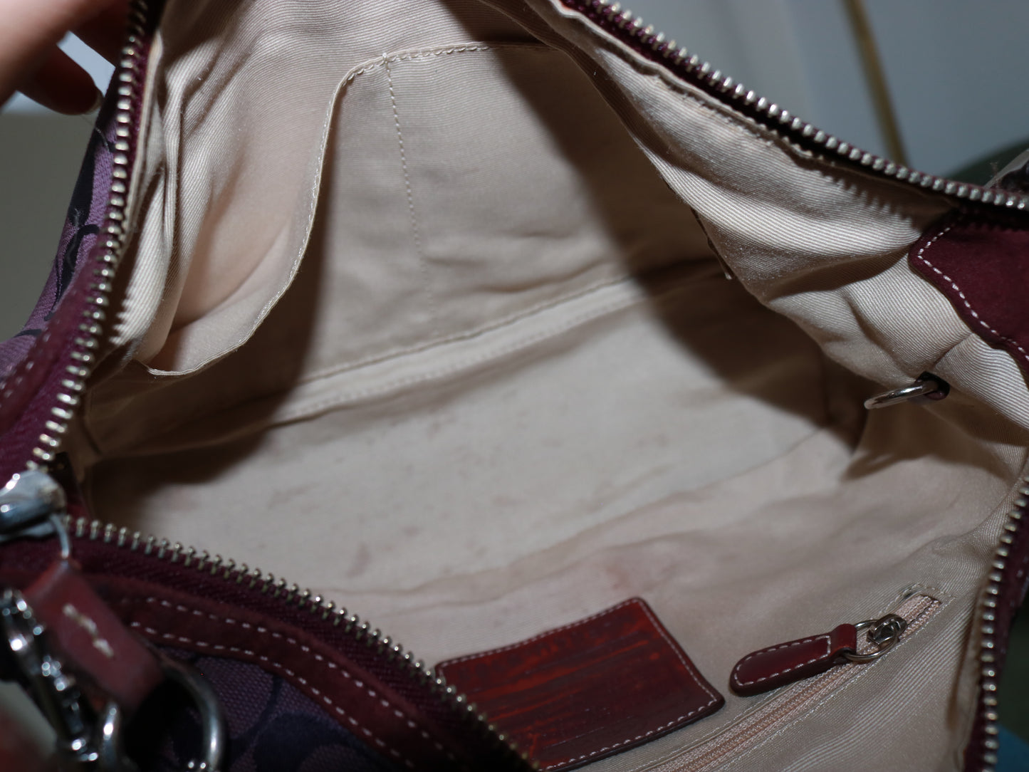 Coach Purple Monogram Shoulder Bag