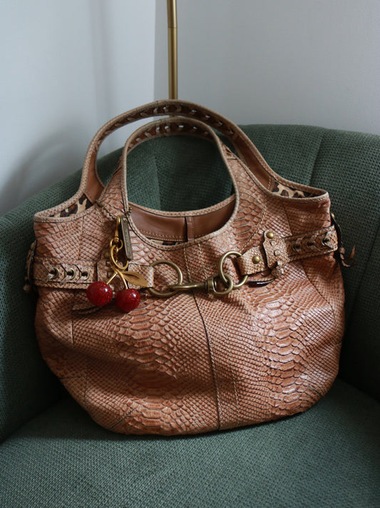 Rare Coach Belted Python Bag
