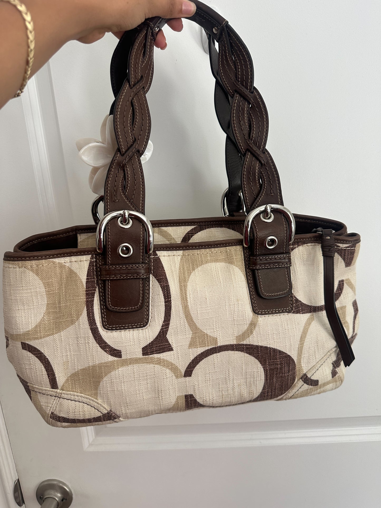 Coach Brown MultiColor Tote Bag