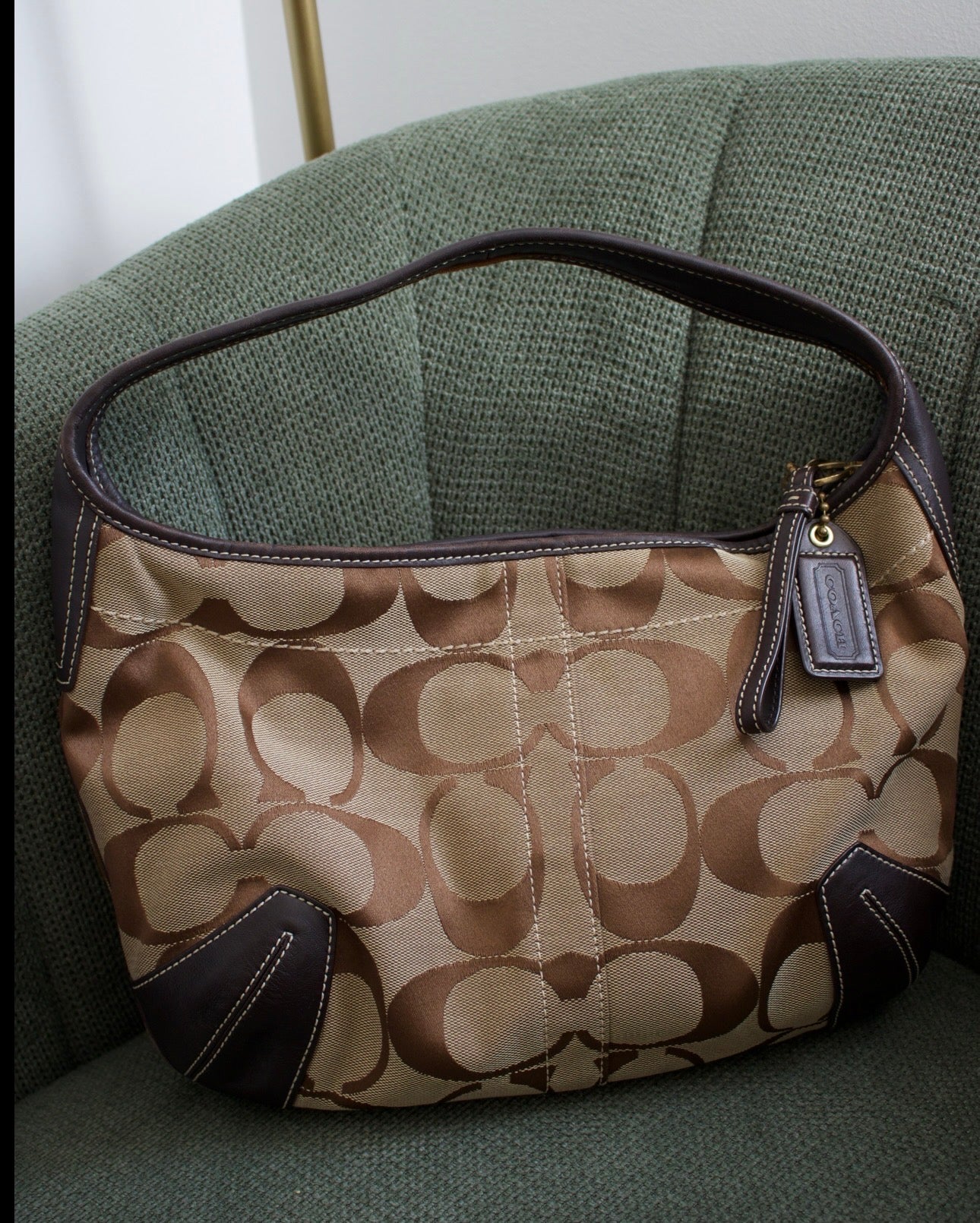 Coach Brown Signature Ergo Bag