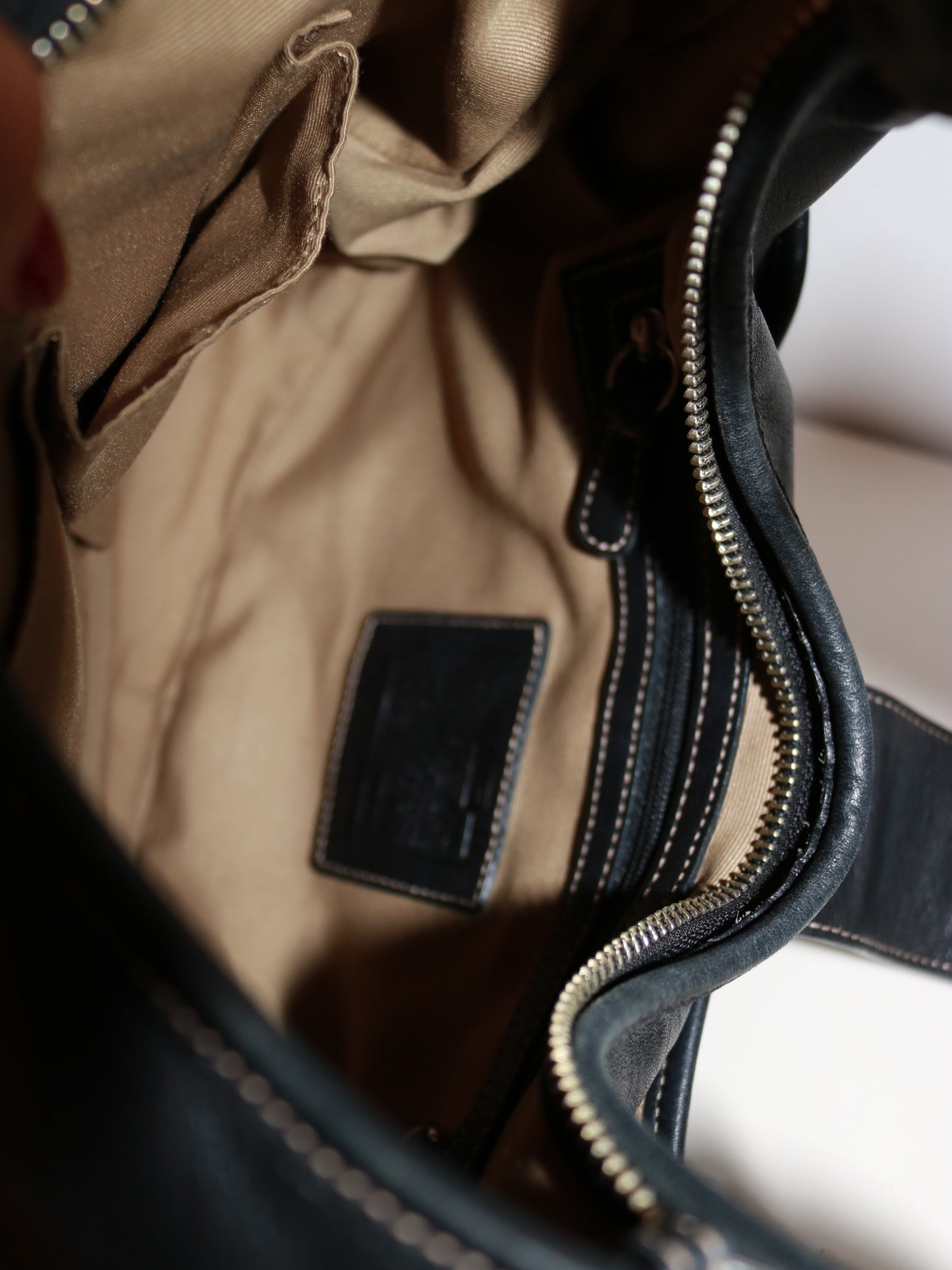 Coach Black Hamptons Hobo Bag