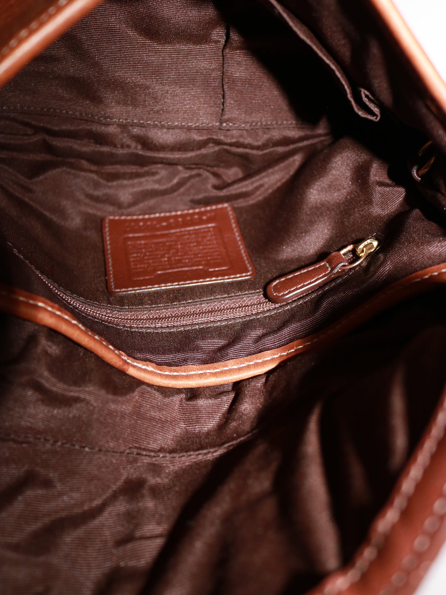 Rare Coach Whiskey Mini Soho Bag with Brass Hardware