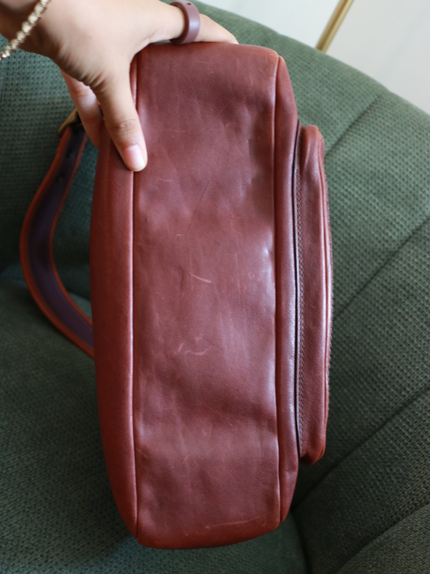 Whiskey Coach Legacy One Pocket Turnlock Shoulder Bag
