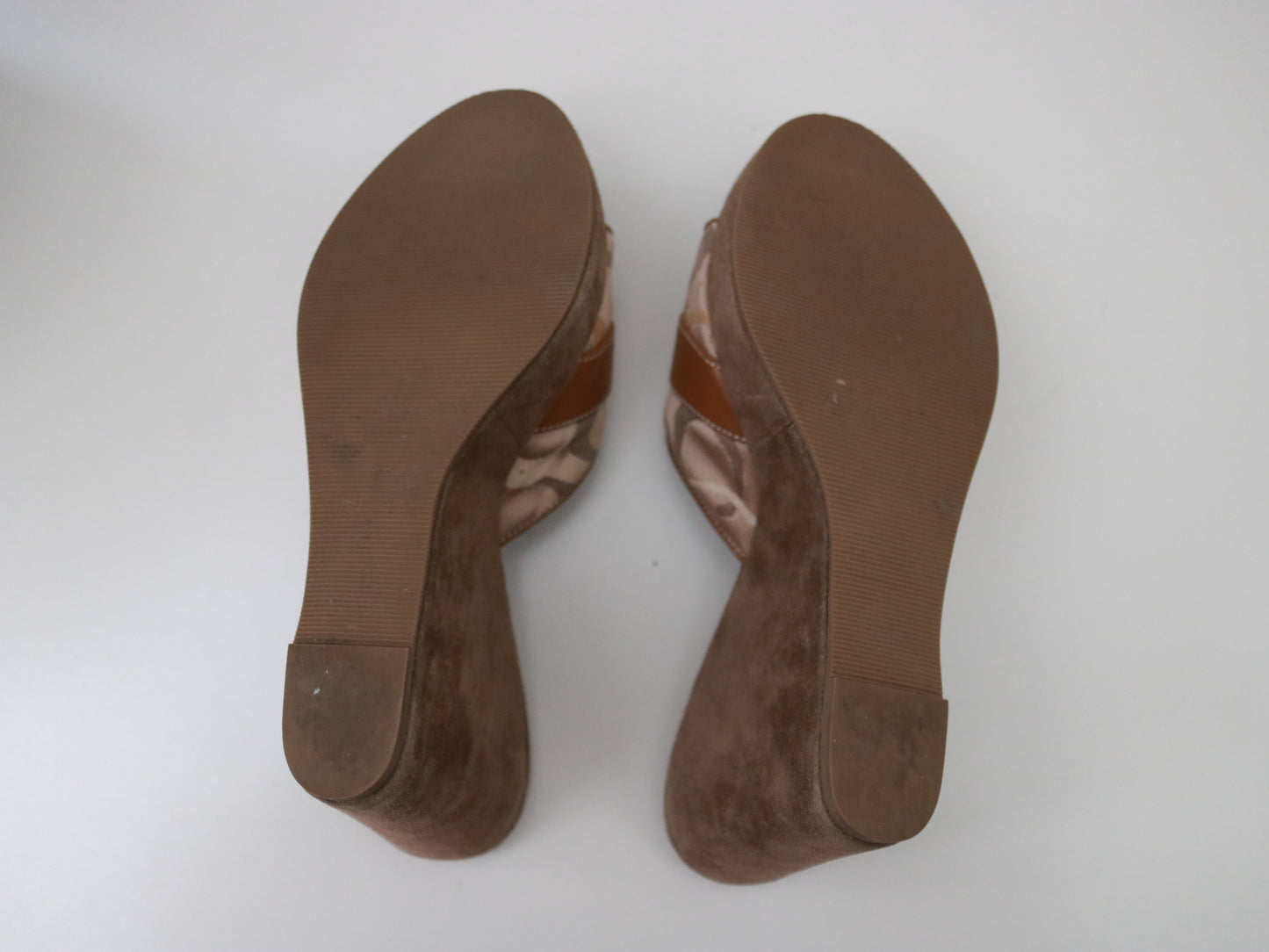 Tan Coach Signature Wedges (Size 8)