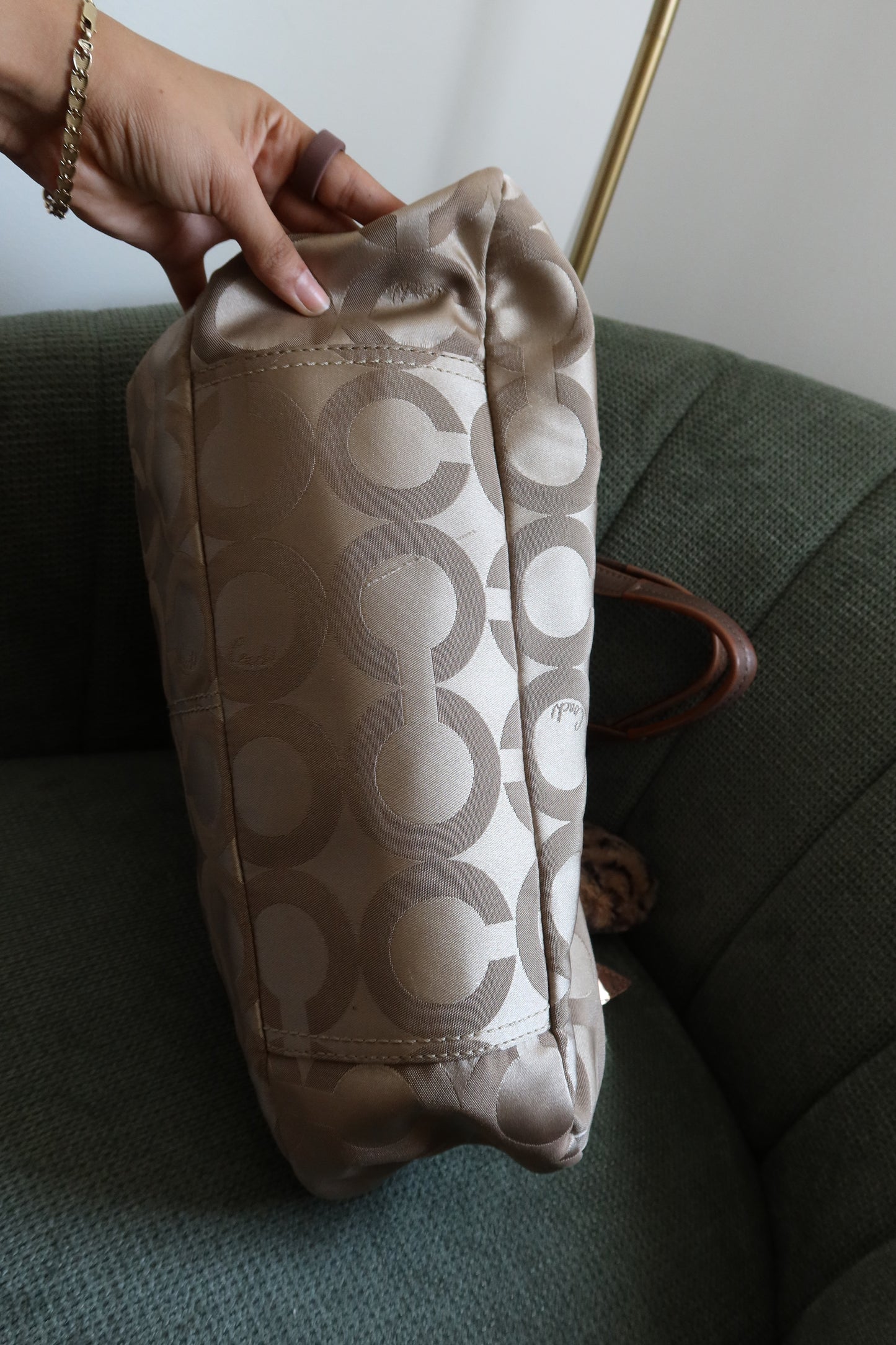Coach Beige Lexi Tote Bag