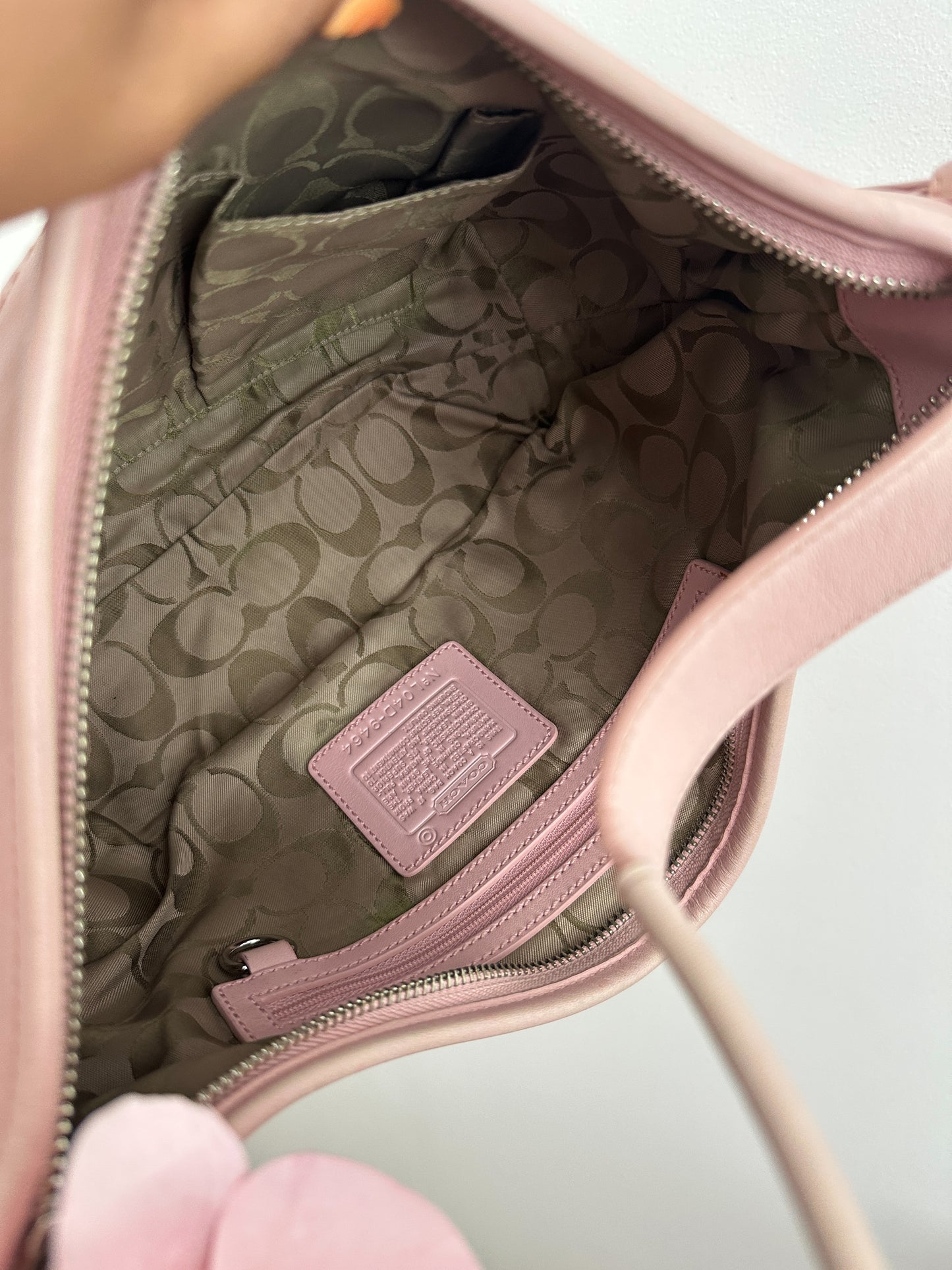 Pastel Pink Coach Hobo Bag
