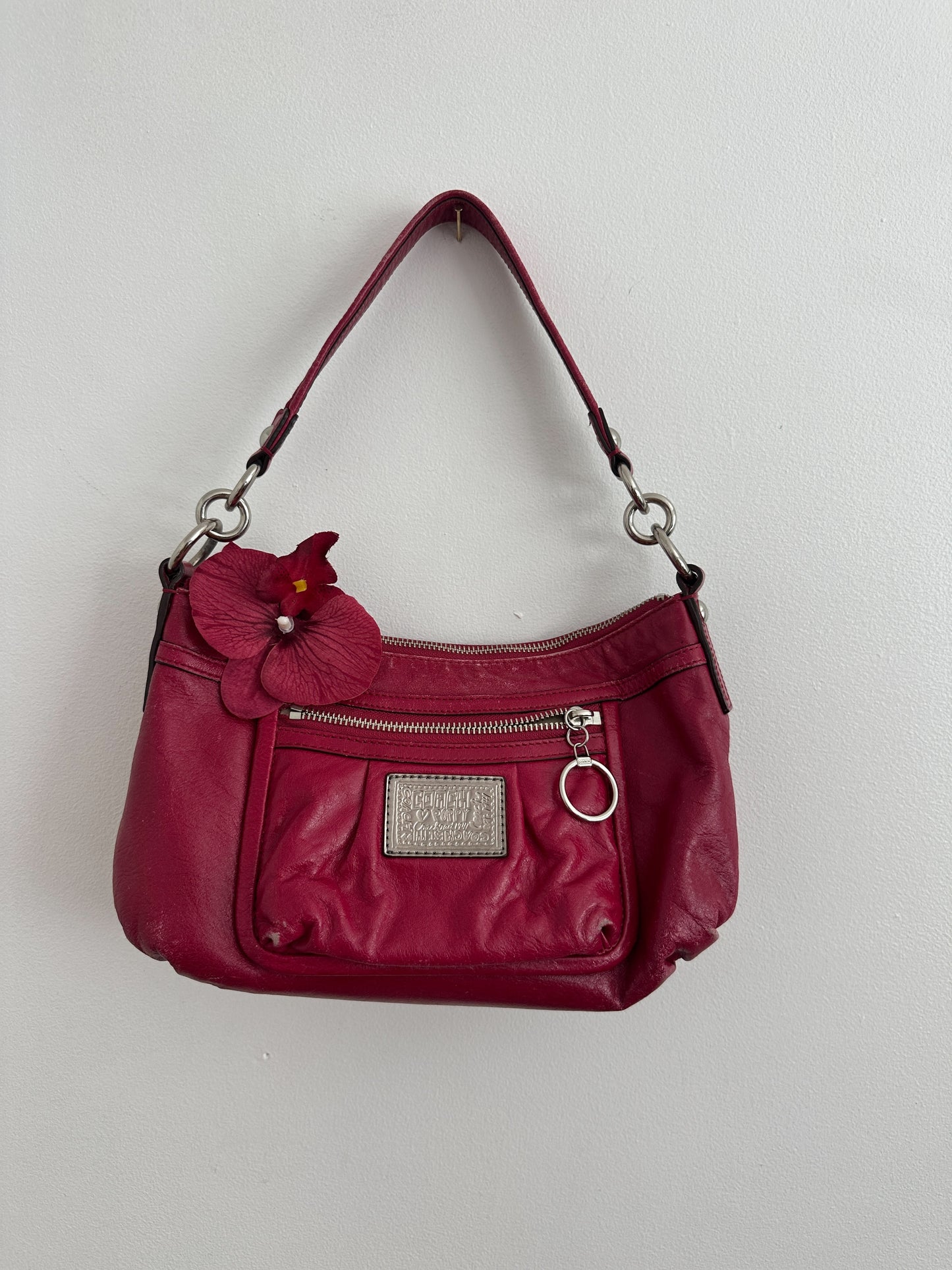 Coach Magenta Pink Poppy Shoulder Bag