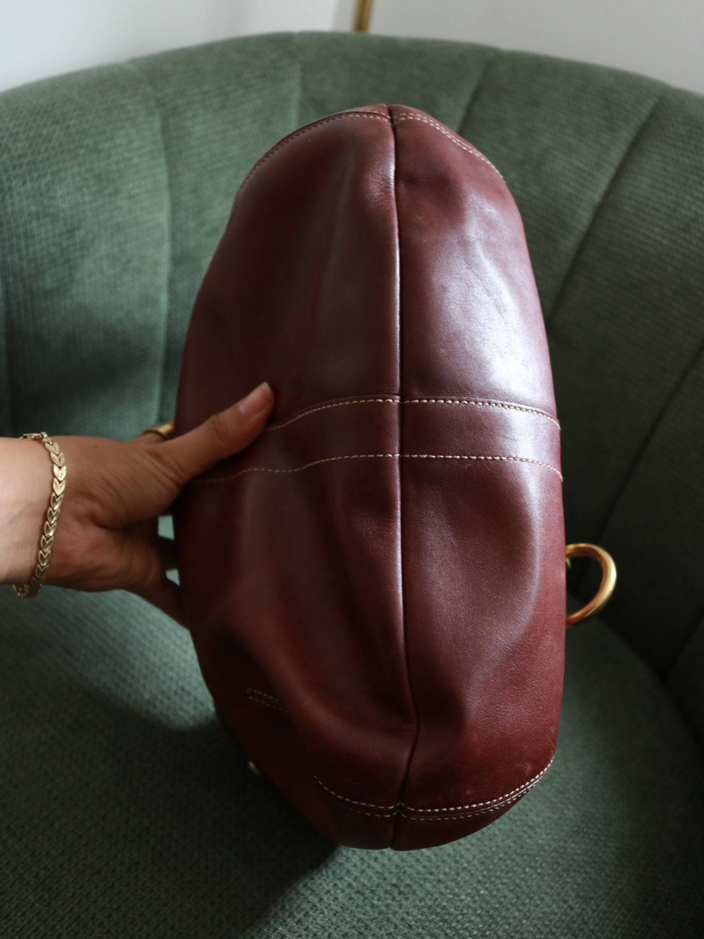 Rare Coach Brown/Plum Belted Ergo Bag