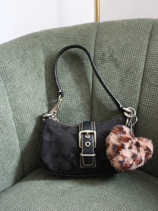Black Coach Demi Hamptons Buckle Bag
