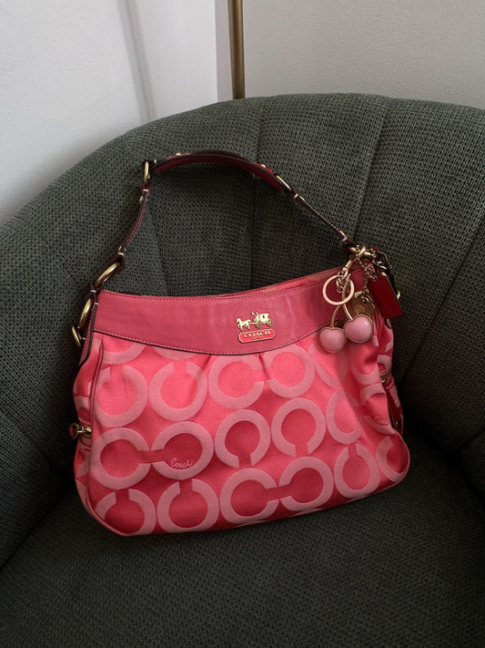 Pink Madison Op Art Shoulder Bag