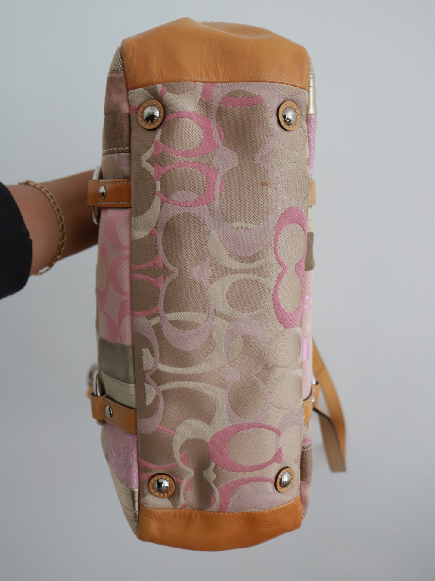 Coach Pink Patchwork Tote Bag