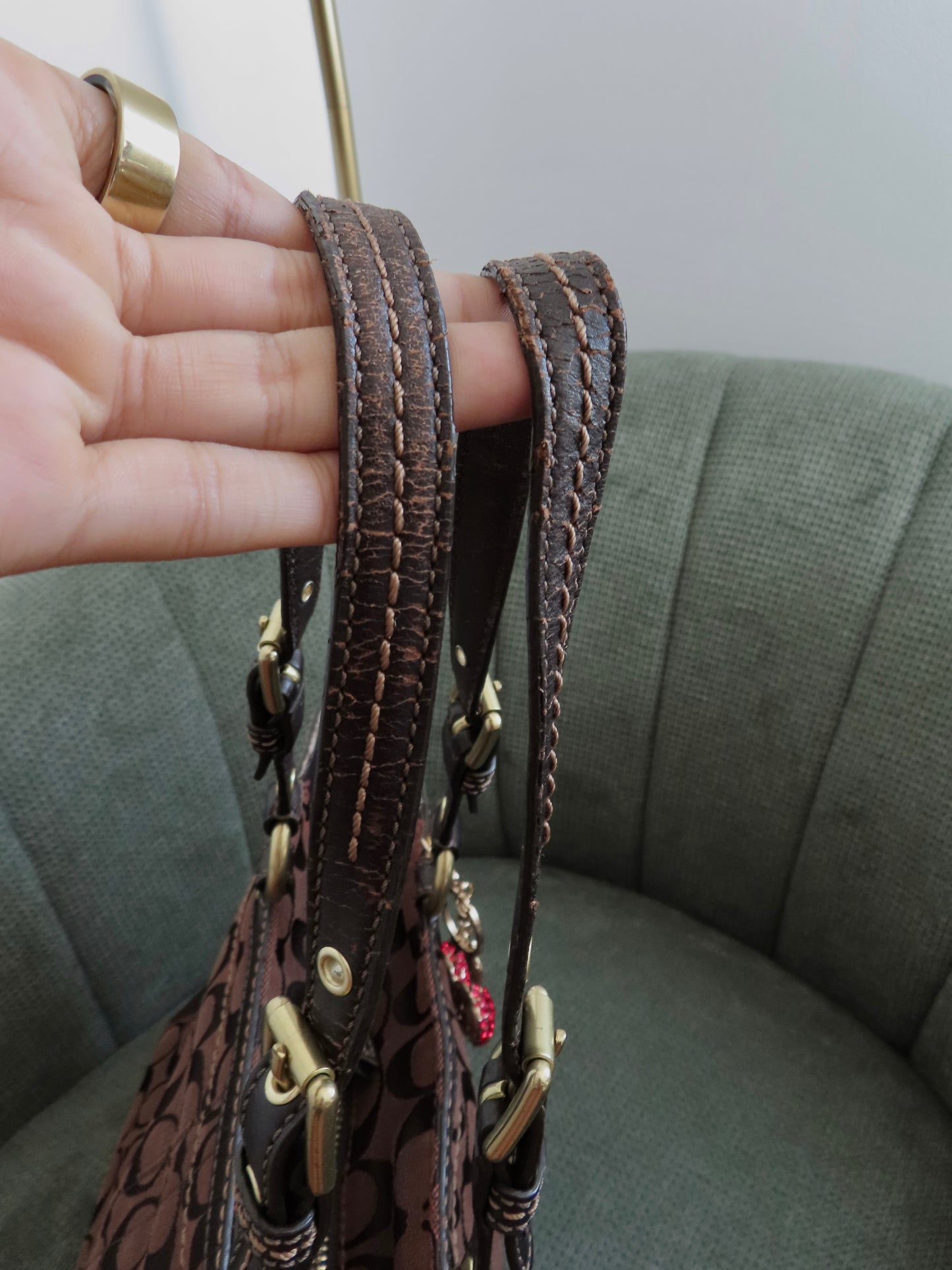 Coach Brown Monogram Tote Bag