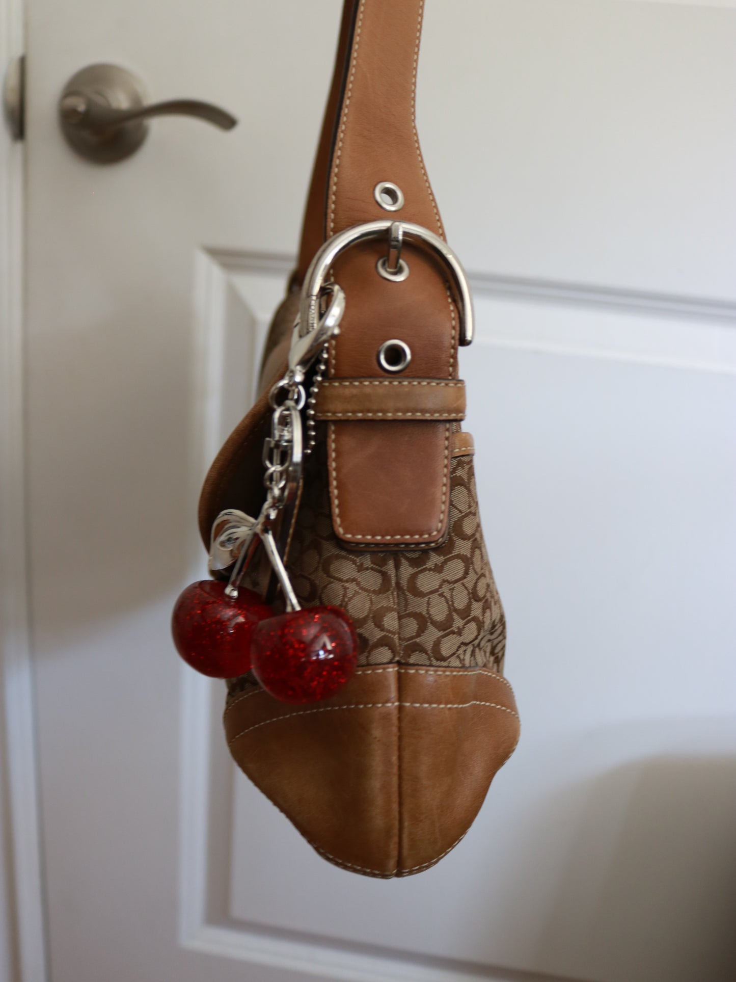 Coach Large Tan Signature Soho Bag