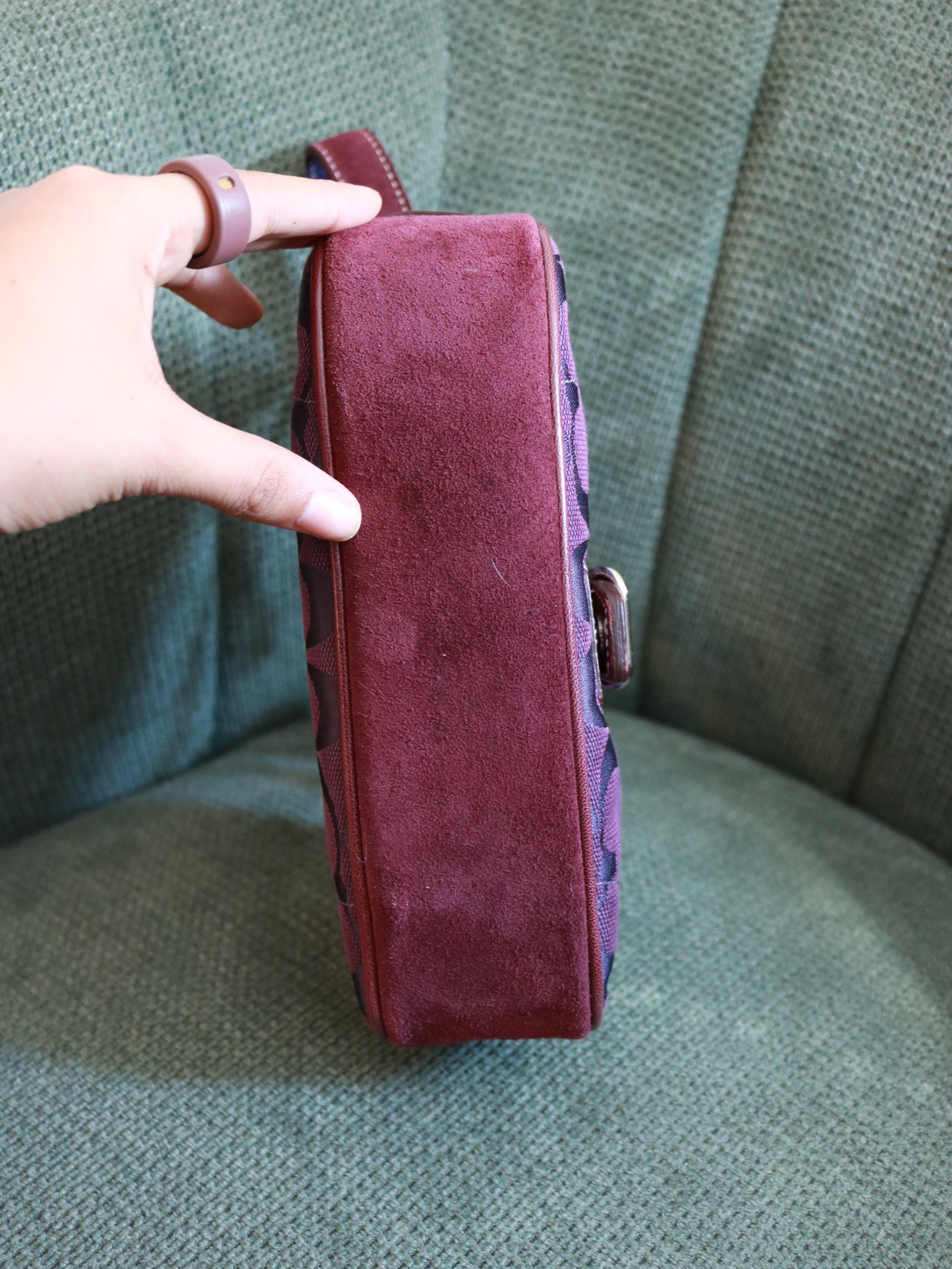 Rare Coach Purple Demi Hamptons Buckle Bag