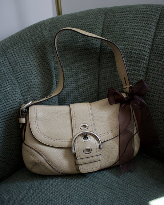 Coach Cream Leather Mini Soho Bag