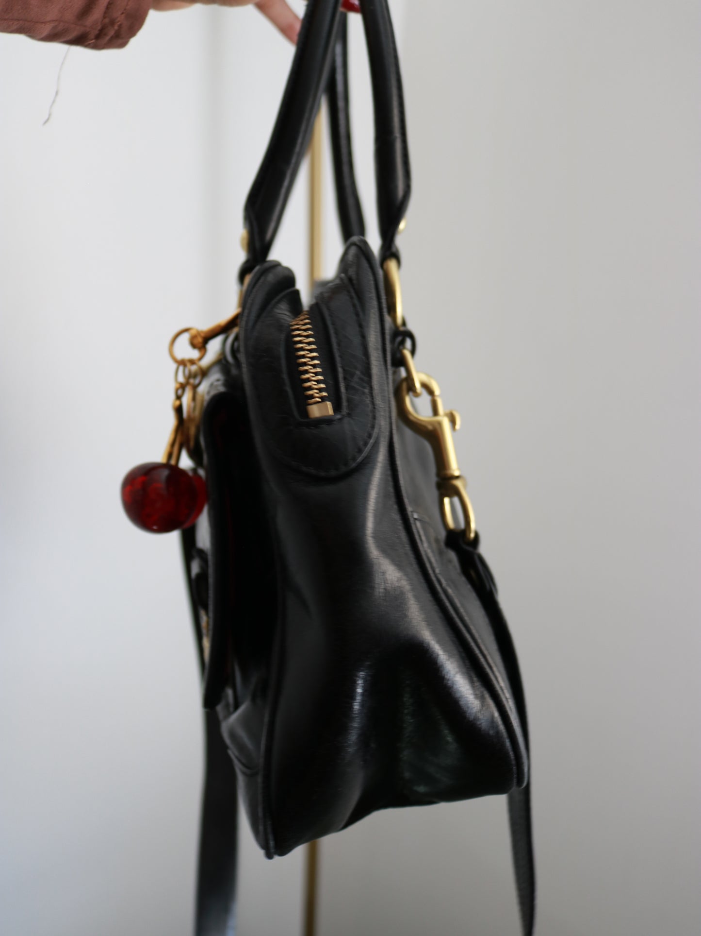 Coach Black Pushlock Satchel Bag