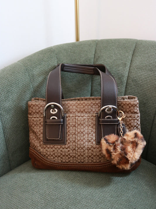 Coach Brown Signature Mini Soho Tote