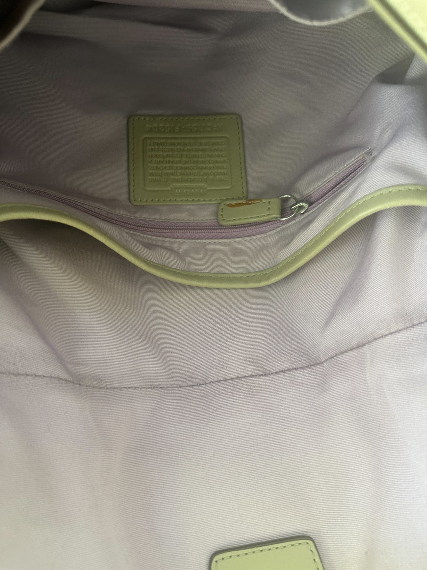 Rare Coach Silver Shimmer Signature Soho Sufflette Bag