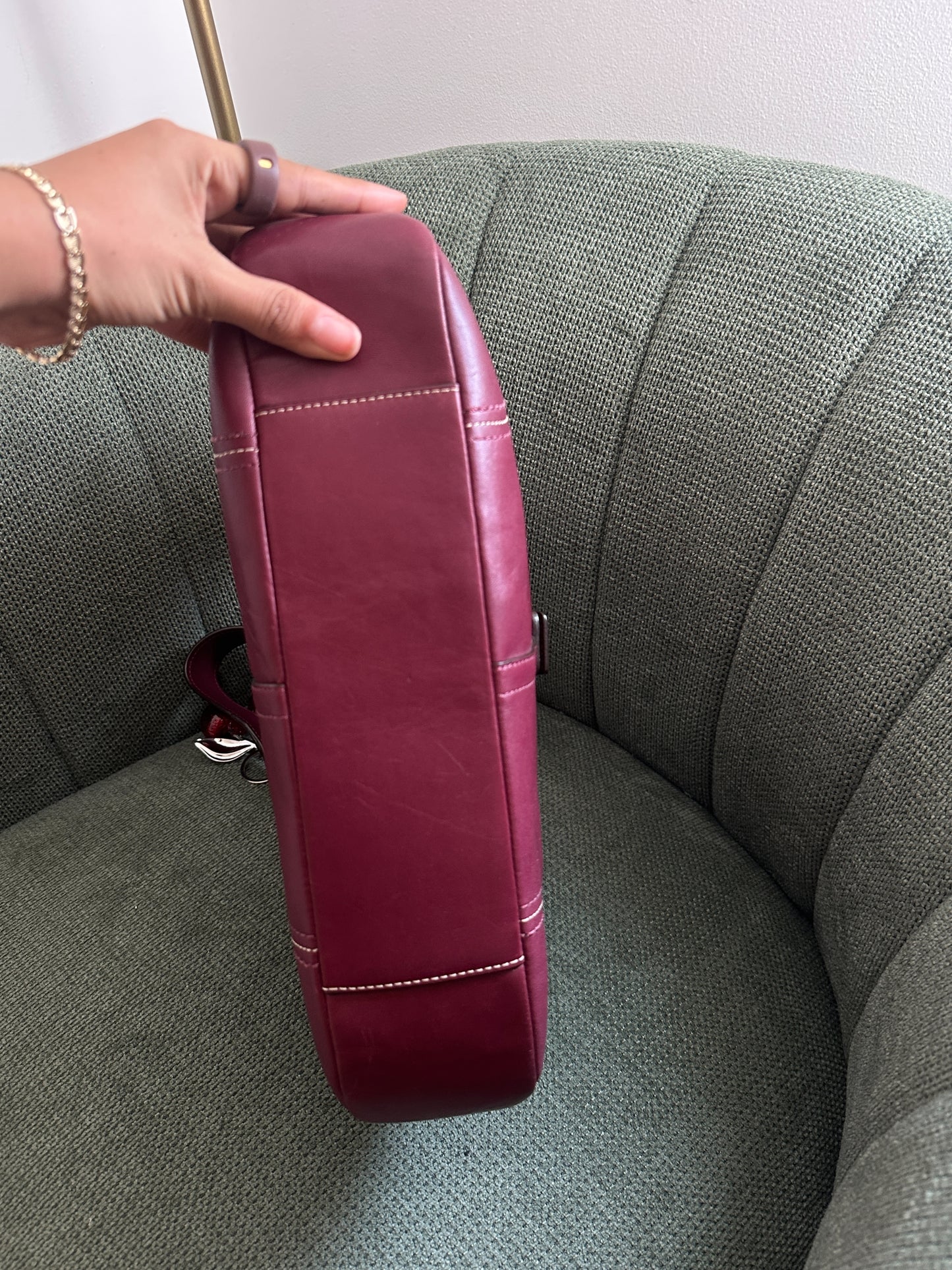 Rare Coach Maroon Hamptons Hobo Bag