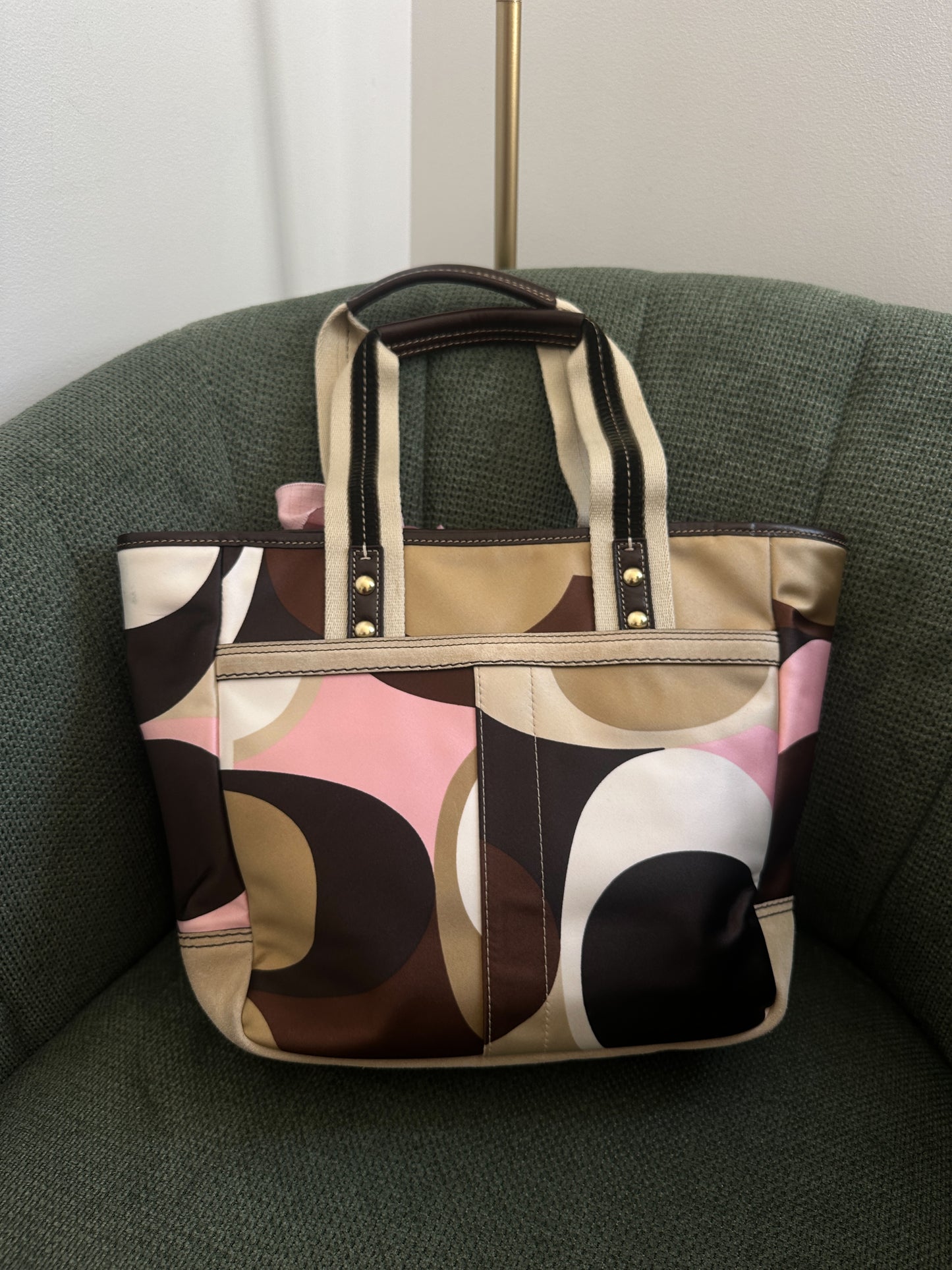 Coach Satin Multicolor Tote Bag