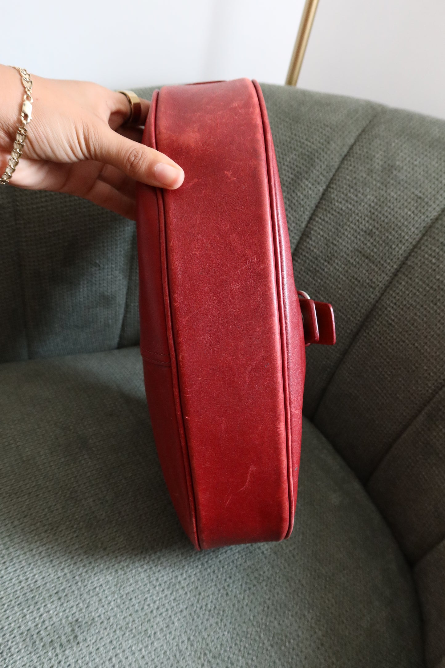 Coach Red Hamptons Hobo Bag
