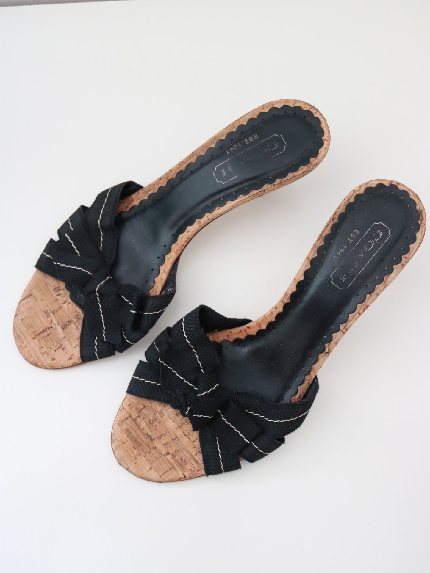 Coach Bow Kitten Heels (Size 8B)